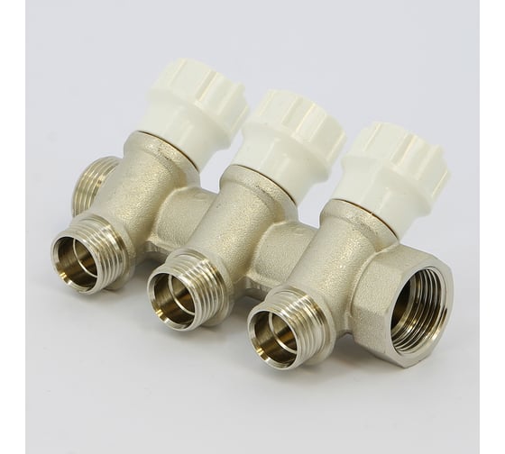 Изображение товара Коллектор ITAP НВ 3/4" 3x1/2" Н 38 мм, никелированный, с вентилями 465 3/4'-3