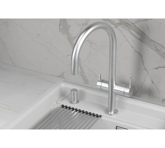 Изображение товара Смеситель кухонный GRANULA Kitchen Space 8274, НЕРЖ