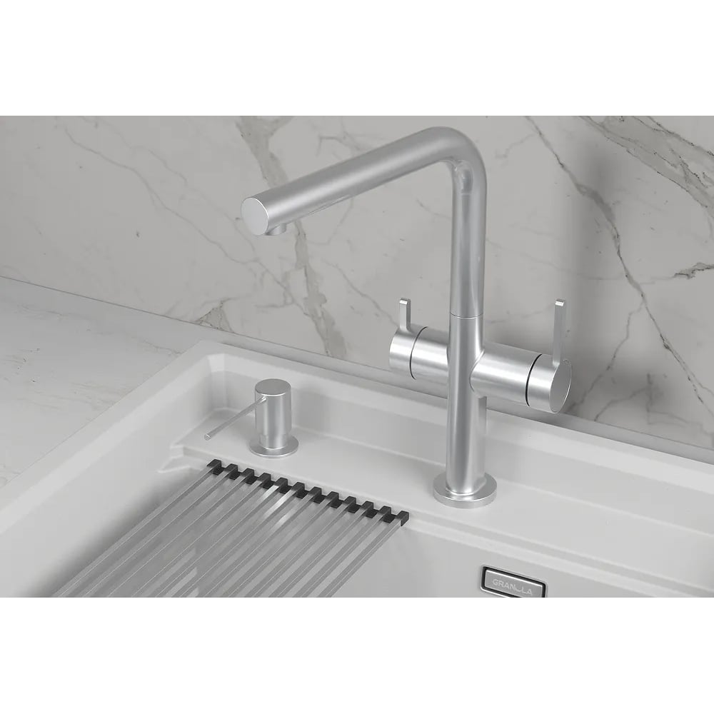 Смеситель кухонный GRANULA Kitchen Space 8276, НЕРЖ