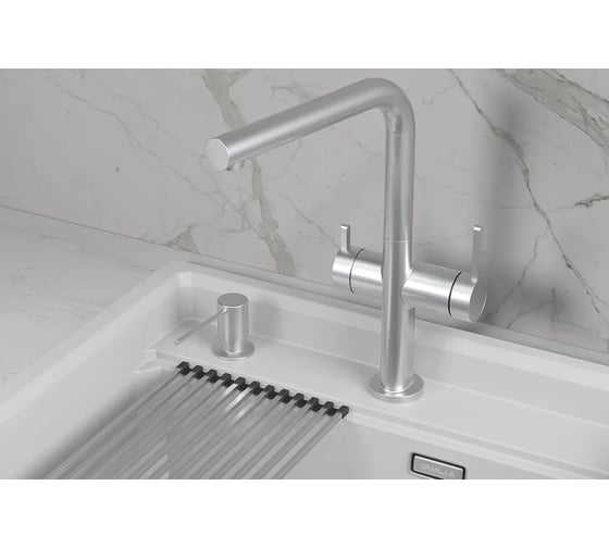 Изображение товара Смеситель кухонный GRANULA Kitchen Space 8276, НЕРЖ
