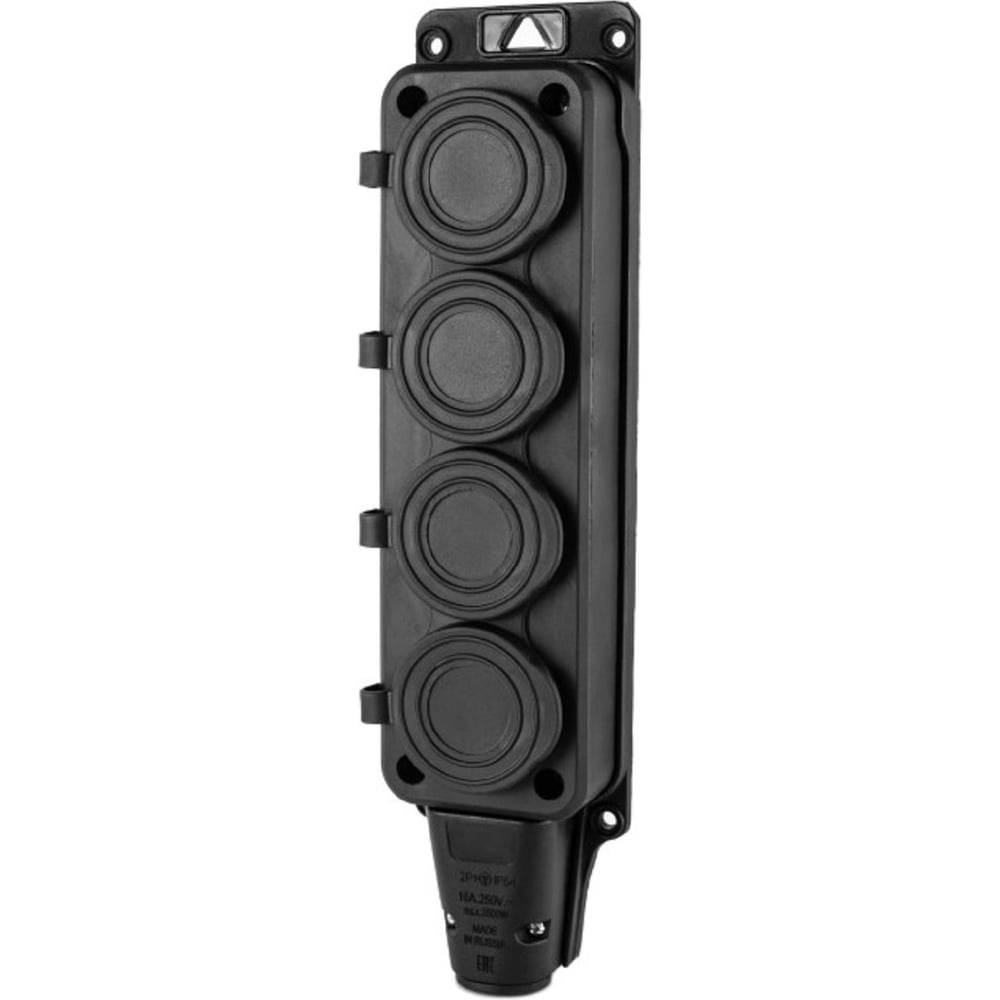 Изображение товара Розетка (колодка) DYNEL четырехместная каучук 2P+PE 230V 16А IP54 DY-01-01-009 Изображение товара Розетка (колодка) DYNEL четырехместная каучук 2P+PE 230V 16А IP54 DY-01-01-009