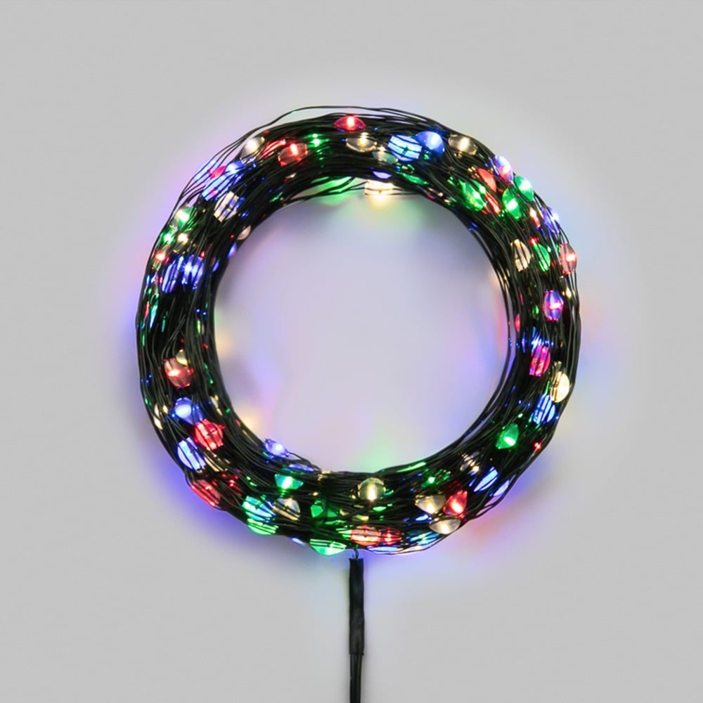 Изображение товара Гирлянда светодиодная Neon-Night Роса с контроллером 50м 500 LED МУЛЬТИКОЛОР IP20 230В зеленый провод 303-289