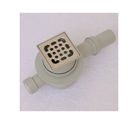 Изображение товара Трап Viega 50 с регулируемой по высоте насадкой, 100х100 мм, нержавеющая сталь 556907