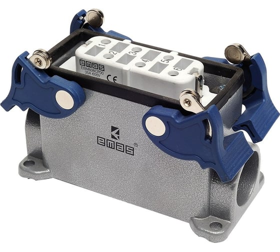 Изображение товара Розетка Emas 4-фиксатора, 2-боковых ввода, 6 полюсов, 35А EBM606PD24