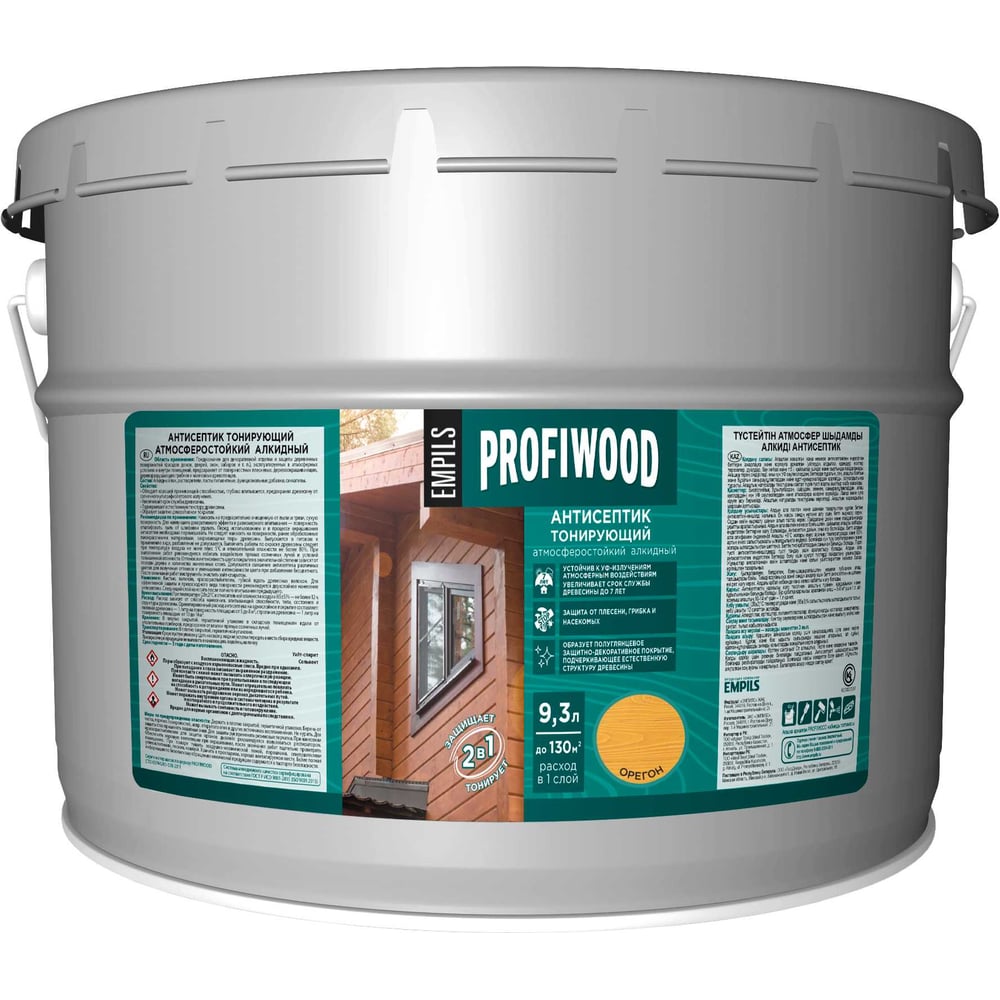 Изображение товара Алкидный антисептик PROFIWOOD, 9.3 л, цвет орегон