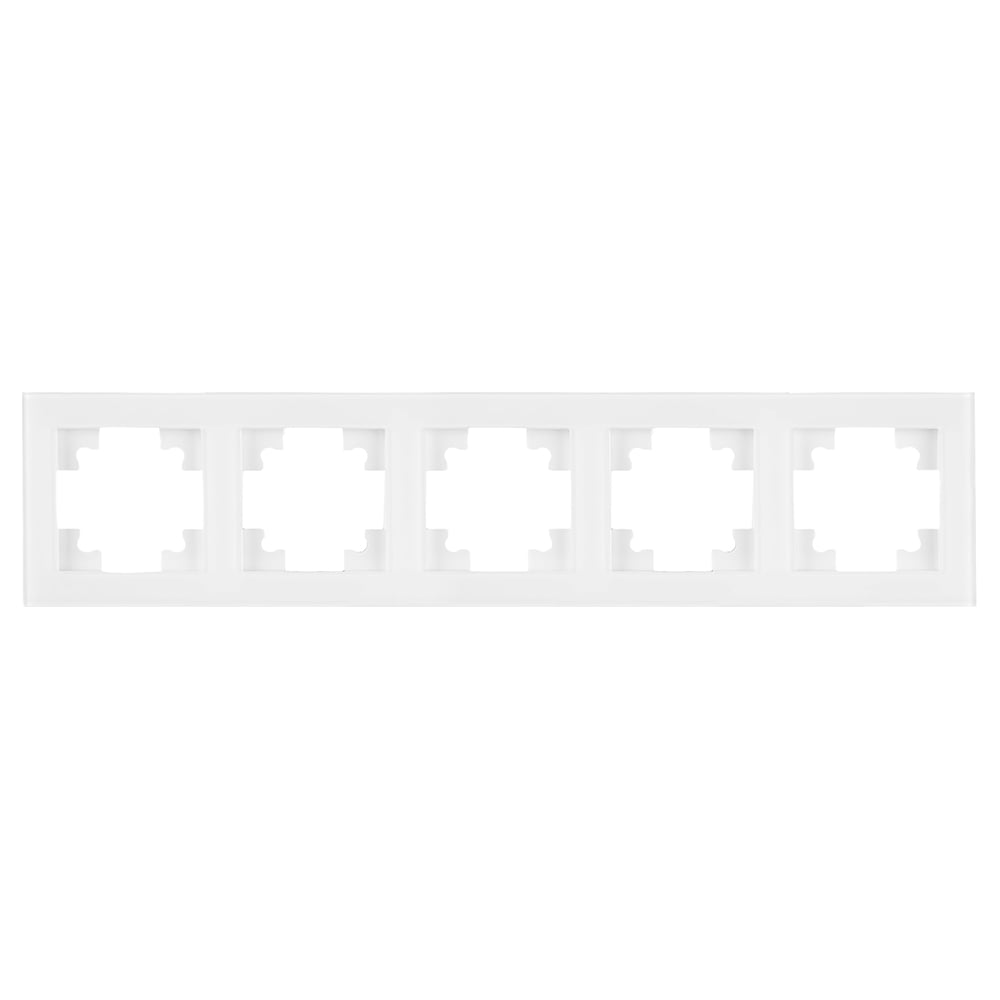 Изображение товара Горизонтальная 5-местная рамка STEKKER Катрин белая GFR00-7005-01