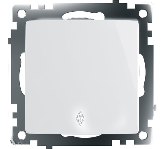 Изображение товара 1-клавишный переключатель STEKKER механизм, 250В, 10А, серия Катрин, GLS10-7105-01, белый 39572