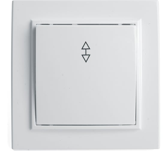 Изображение товара 1-клавишный переключатель STEKKER PSW10-9005-01, 250В, 10А, серия Эрна, белый 39617