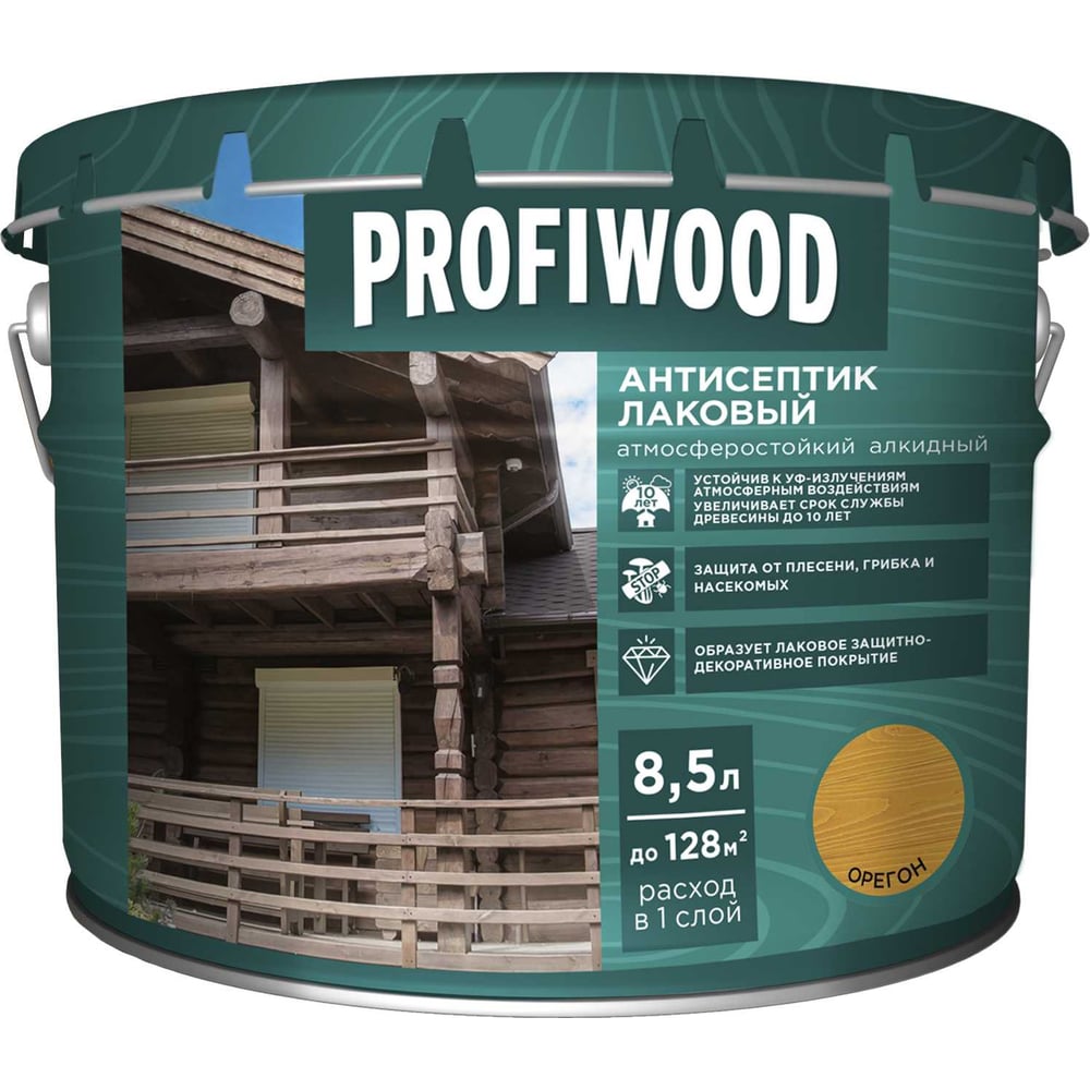 Изображение товара Алкидный антисептик PROFIWOOD орегон 8,5 л защита и декоративная отделка