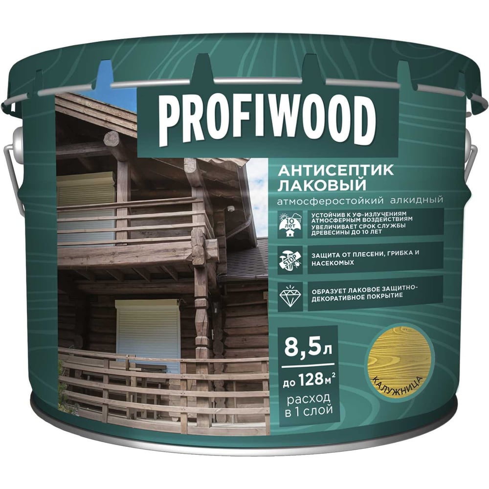 Изображение товара Алкидный антисептик PROFIWOOD 8.5 л для защиты дерева