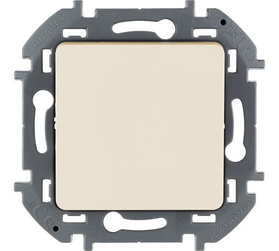 Изображение товара Выключатель Legrand одноклавишный Legrand Inspiria 10А 250В безвинтовые зажимы слоновая кость 673601