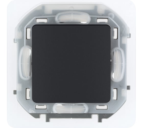 Изображение товара Переключатель Legrand одноклавишный IP44 Inspiria 10А 250В безвинтовые зажимы антрацит 673673