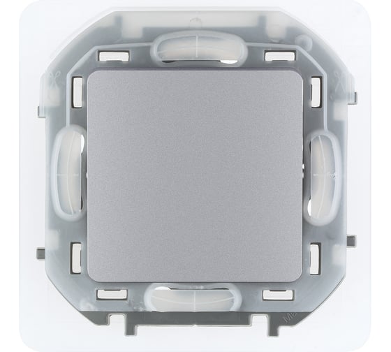 Изображение товара Переключатель Legrand одноклавишный IP44 Legrand Inspiria 10А 250В безвинтовые зажимы алюминий 673672