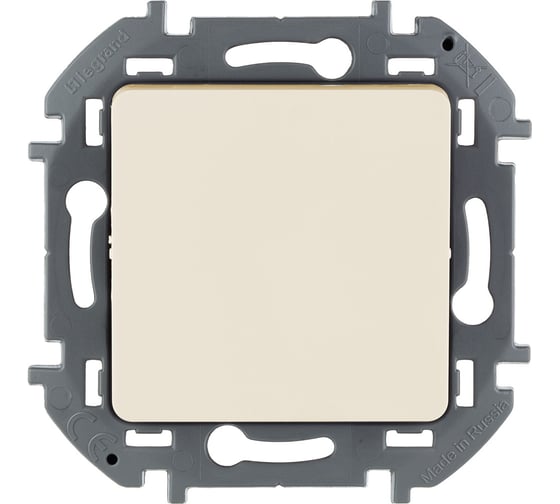 Изображение товара Переключатель Legrand одноклавишный Legrand Inspiria 10А 250В безвинтовые зажимы слоновая кость 673651