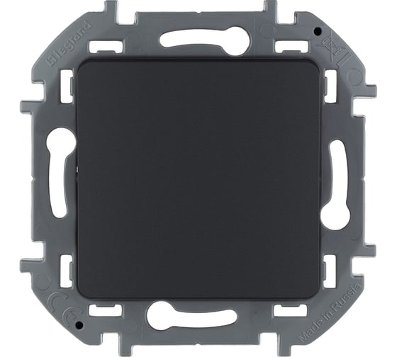 Изображение товара Переключатель Legrand одноклавишный Legrand Inspiria 10А 250В безвинтовые зажимы антрацит 673653