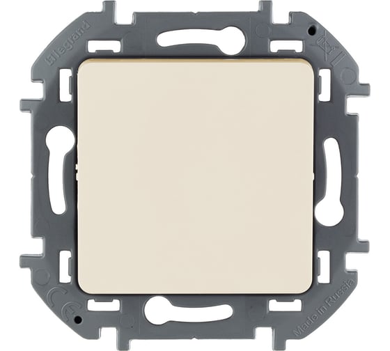 Изображение товара Выключатель Legrand кнопочный одноклавишный Legrand Inspiria с нормально-открытым контактом 6А 250В безвинтовые зажимы слоновая кость 673691