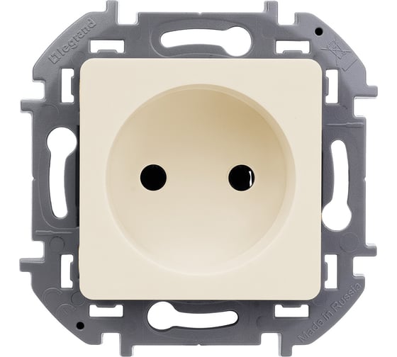 Изображение товара Розетка Legrand без заземления Legrand Inspiria без шторок 16А 250В винтовые зажимы слоновая кость 673711