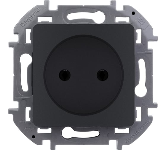 Изображение товара Розетка Legrand без заземления Legrand Inspiria без шторок 16А 250В винтовые зажимы антрацит 673713
