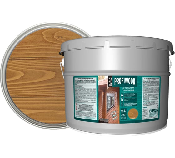 Изображение товара Алкидный антисептик PROFIWOOD (тонирующий; атмосферостойкий; орех; 9.3 л; 8 кг) 3902