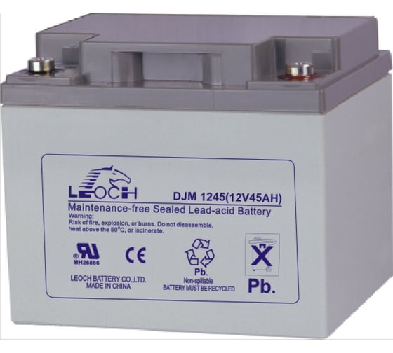 Изображение товара Аккумулятор для ИБП Leoch DJM1245 12В, 45 Ач УТ-00000568