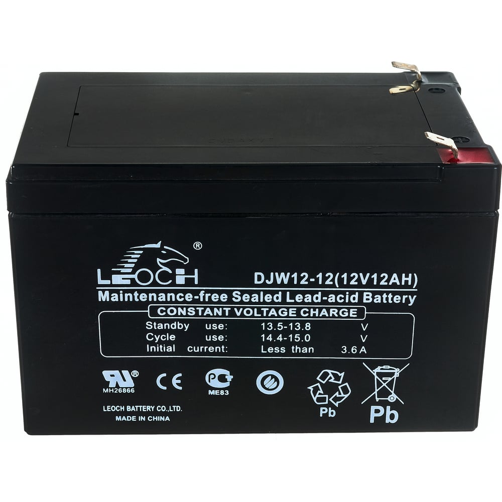 Изображение товара Аккумулятор для ИБП Leoch DJW12-12 12В, 12 Ач УТ-00000618