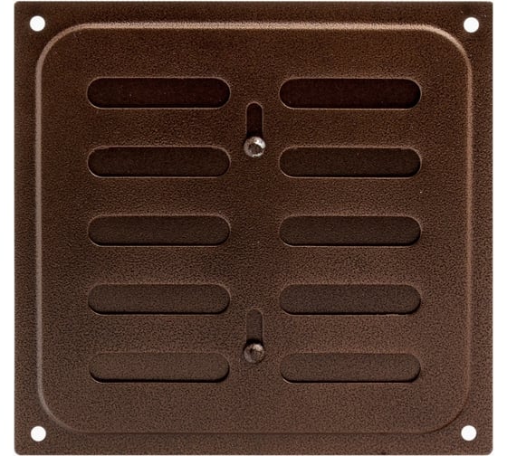 Изображение товара Решетка вентиляционная с заслонкой (160x160 мм; медь) Скобис Т815