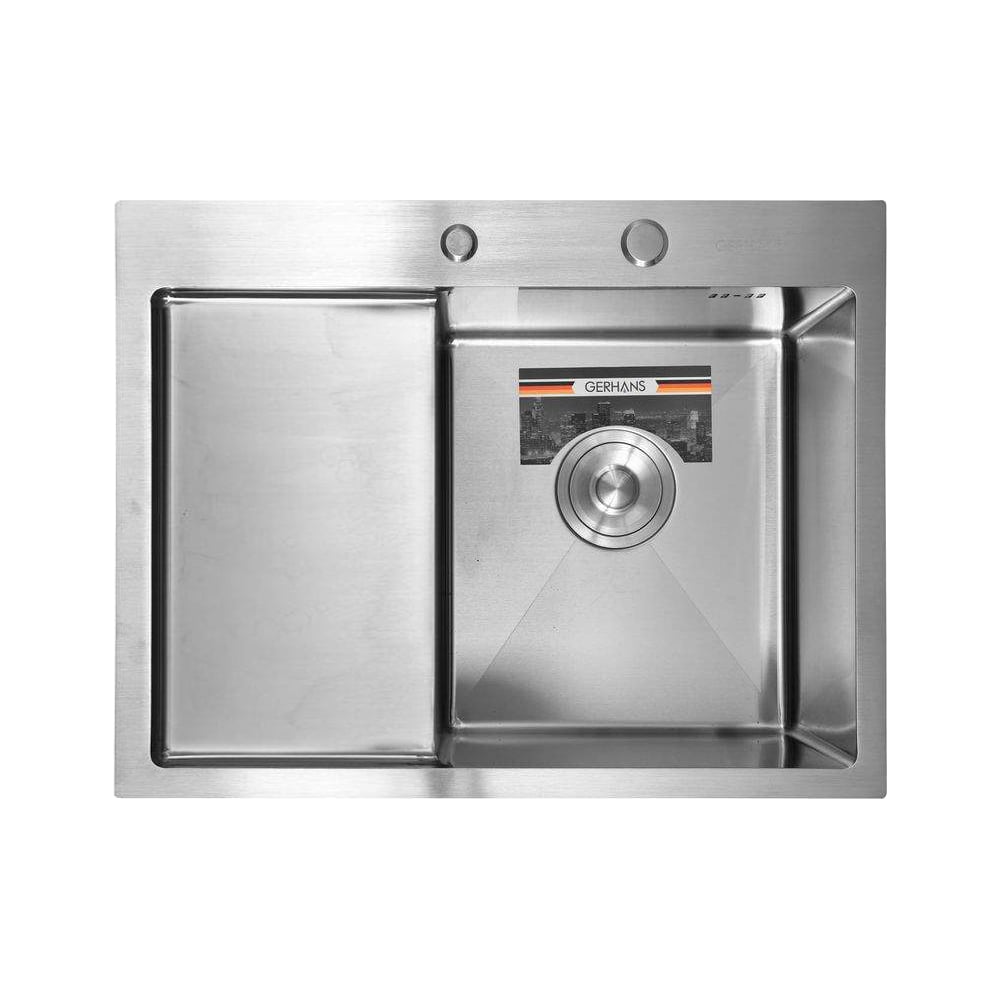 Изображение товара Кухонная мойка GERHANS из нержавеющей стали 58x48 см сатин K35848-R