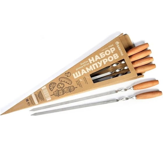 Изображение товара Набор шампуров GRATAR 57 см, 6 шт. НШ 6