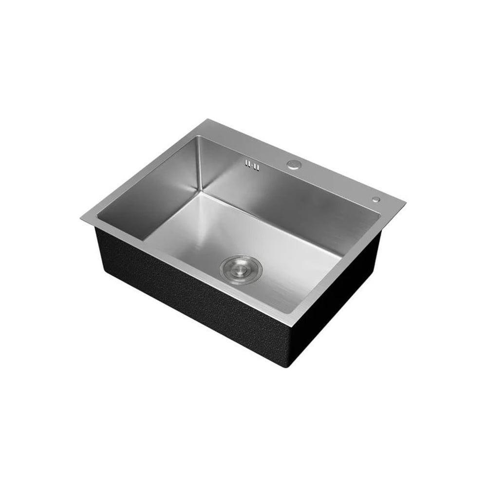Мойка кухонная из нержавеющей стали Bauedge BAU SOUL КТ5045S SATIN, сифон EASY CLEAN в комплекте KT5045S