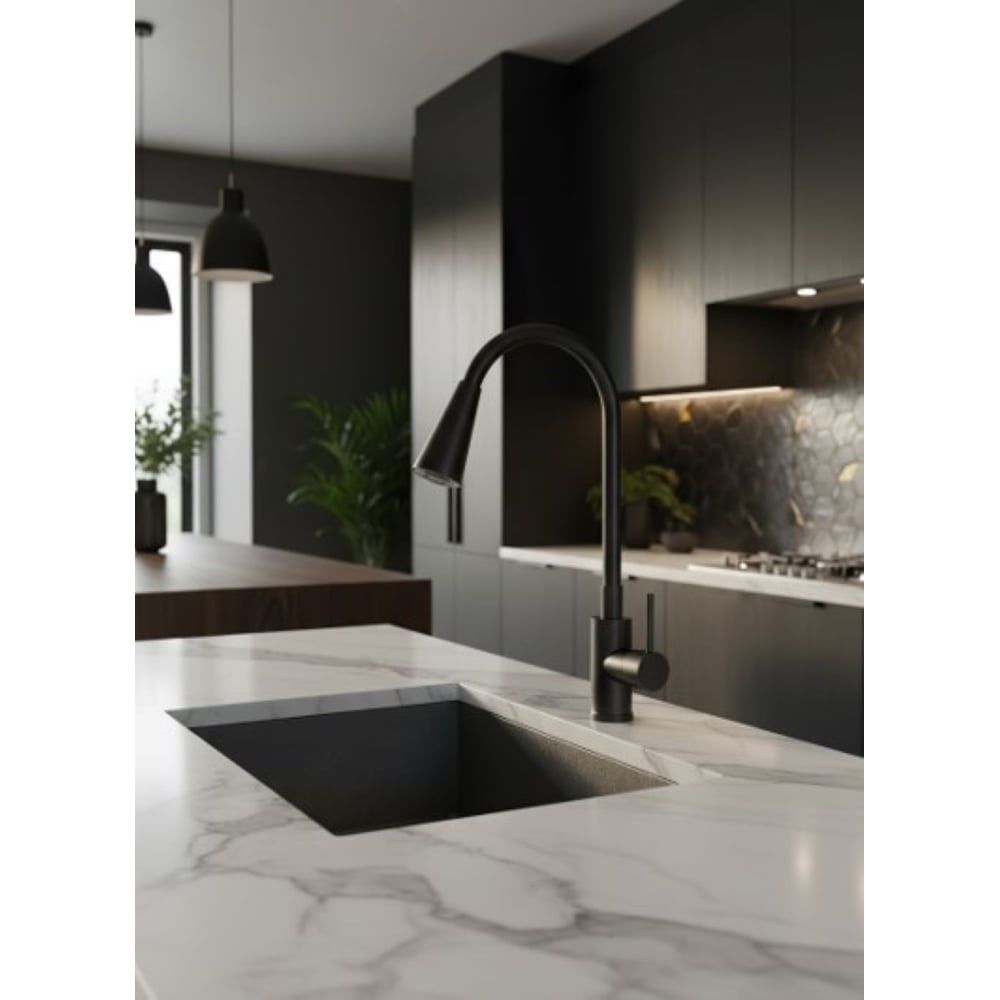 Изображение товара Смеситель для кухни ESKO Kitchen K47BB с поворотным изливом Изображение товара Смеситель для кухни ESKO Kitchen K47BB с поворотным изливом