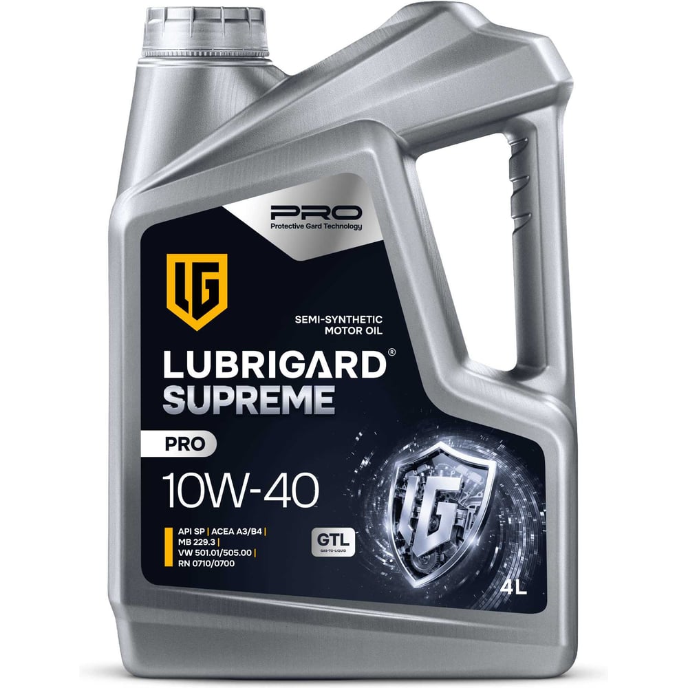 Изображение товара Моторное масло LUBRIGARD SUPREME PRO 10W-40 4 л Изображение товара Моторное масло LUBRIGARD SUPREME PRO 10W-40 4 л
