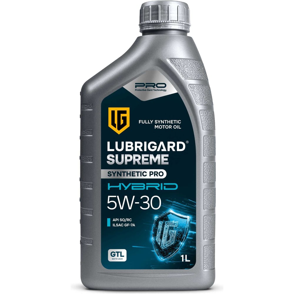 Изображение товара Моторное масло LUBRIGARD SUPREME SYNTHETIC PRO HYBRID 5W-30 для бензиновых двигателей. (12x1 л) LGPSUPSHYB530LPCH12