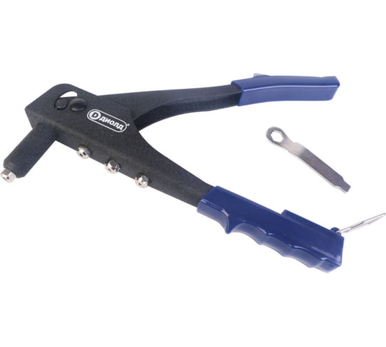 Изображение товара Заклепочник ДИОЛД для заклепок из алюминия 2.4-4,8 мм, 4 насадки 90500050