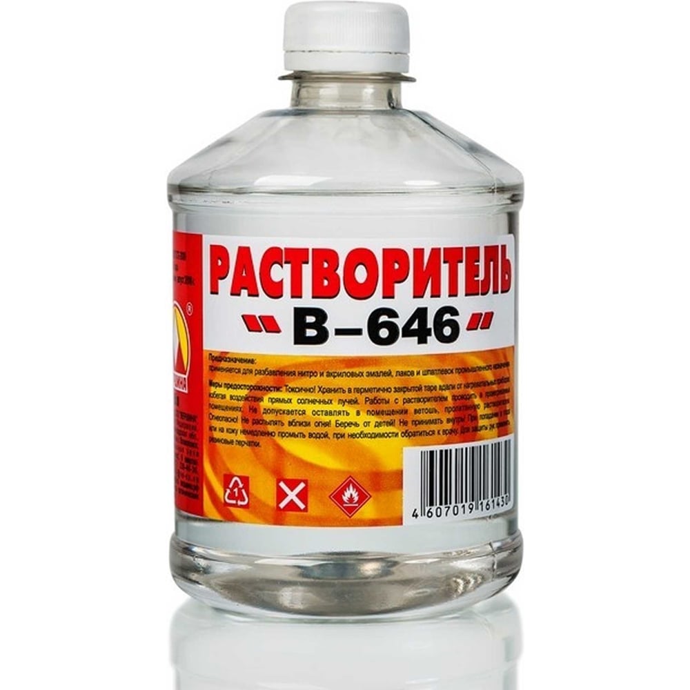 Изображение товара Растворитель Вершина 646 0,5 л 4607019161430 Изображение товара Растворитель Вершина 646 0,5 л 4607019161430