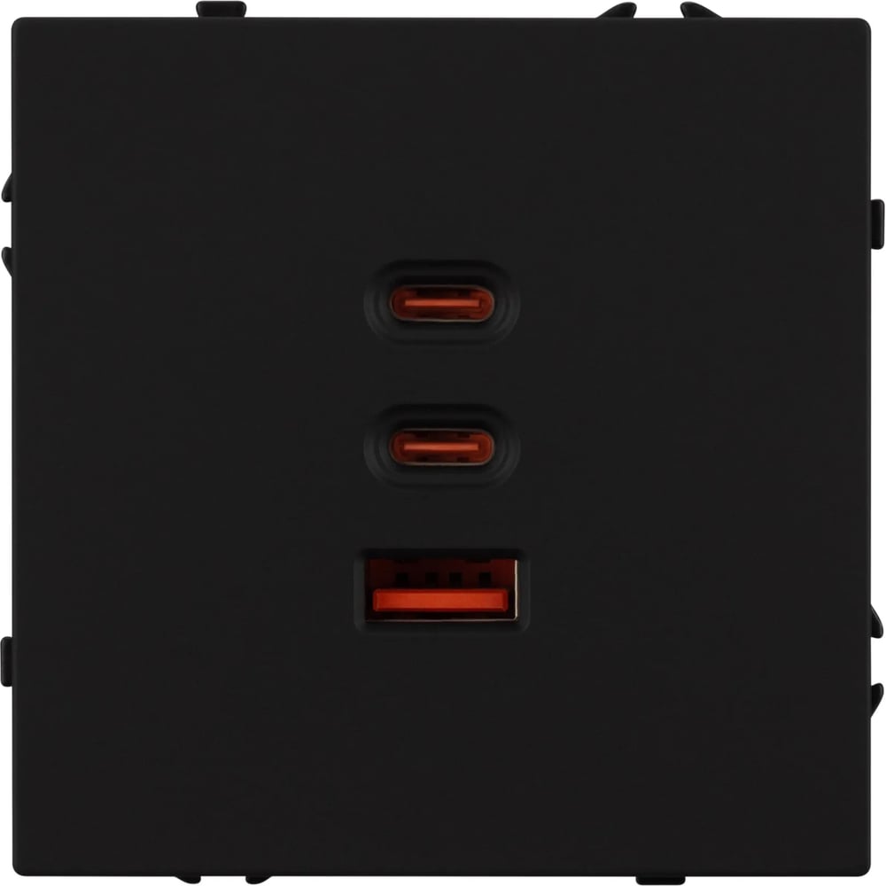 Механизм розетки с быстрой USB зарядкой Arlight SCT-NOBE-MUACC-SFPL-FC-BK 1шт 061834