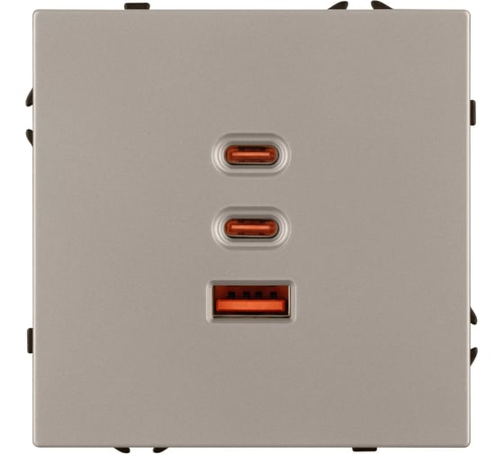 Изображение товара Механизм розетки с быстрой USB зарядкой Arlight SCT-NOBE-MUACC-SFPL-FC-CA 1шт 061835