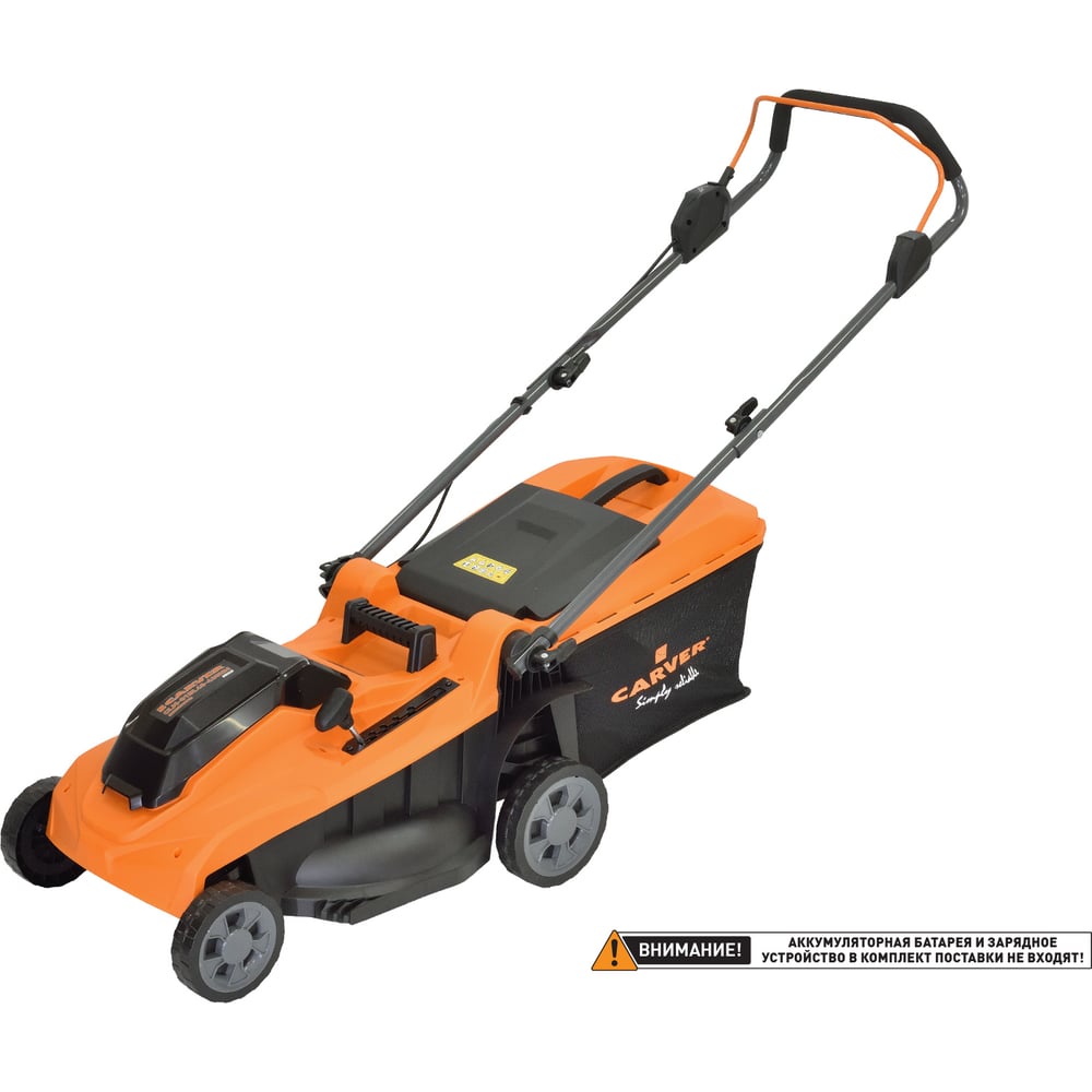 Газонокосилка CARVER аккум. CLM-01BL40-430HM (б/щ, 40V(2 20V/4Ач), Ш430, 40л, без АКБ, тип-mkt) 01.030.00005