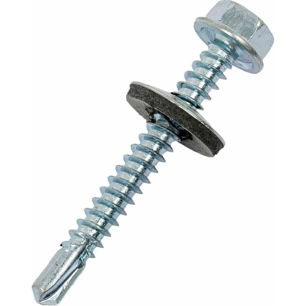 Саморез кровельный с шайбой ЮпитерСталь ST 4,8х76, ОЦ. 100 шт., ZJU01132