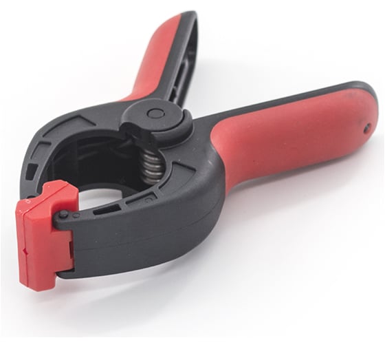 Изображение товара Клещеобразная струбцина РемоКолор пластиковый корпус, усиленная пружина, длина 3/75 мм, зев 33 мм 44-2-075