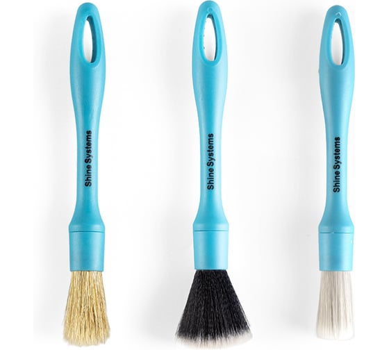 Изображение товара Набор кистей для автомобиля Shine Systems Detail Brush Kit, 3 шт. SS924
