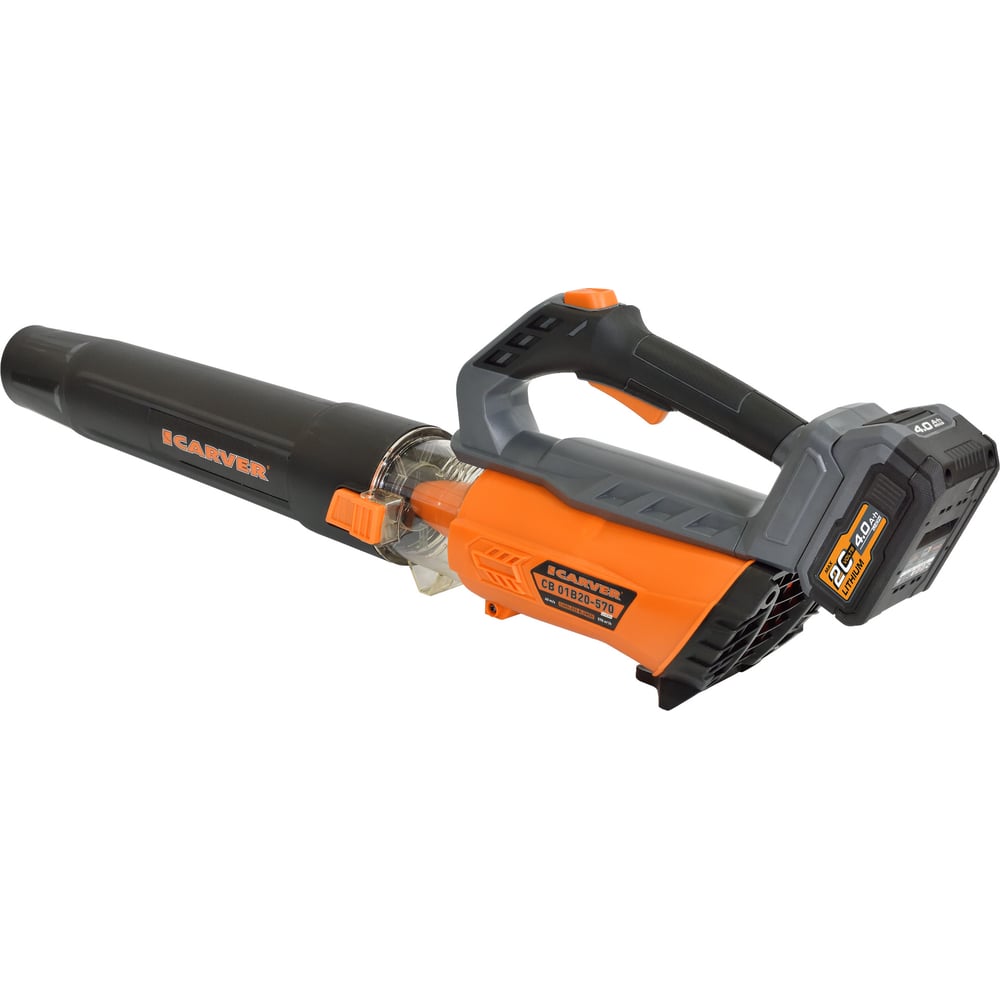 Воздуходувка CARVER аккум. СB 01B20-570 (б/щ, 20V, 4-8Ач, реж.ТУРБО, без АКБ)84/п 01.030.00015