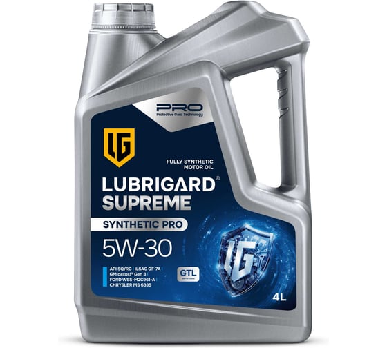 Изображение товара Моторное масло для бензиновых двигателей LUBRIGARD SUPREME SYNTHETIC PRO 5W-30 (4x4 л) LGPSPMS530SNCH16