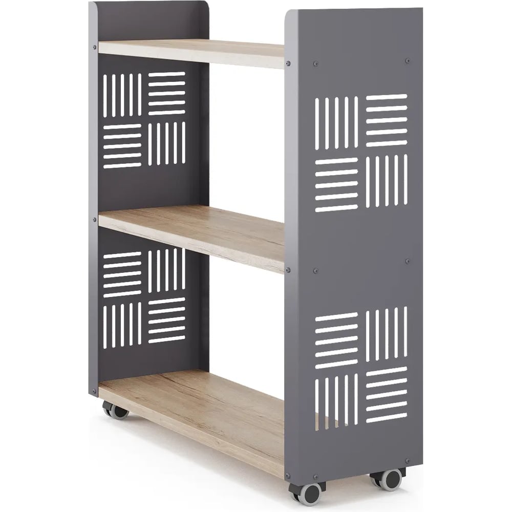 Стеллаж мобильный Kobor SM3-90/30 graphite/natural 220376