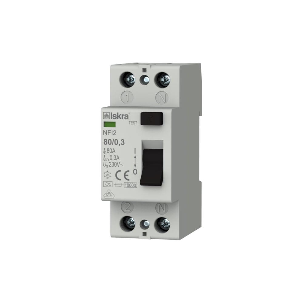 Устройство защитного отключения Fibox (УЗО) NFI2 80/03