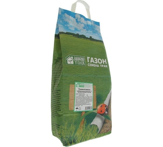Изображение товара Семена газона Зеленый уголок травосмесь Озеленитель, 5 кг 4660001290860