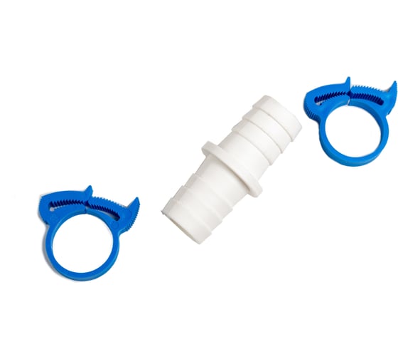 Изображение товара Соединитель для шлангов 3/4x3/4 с 2-мя хомутами ДТРД Clip-Track 4W_1919_02А003.010.0026