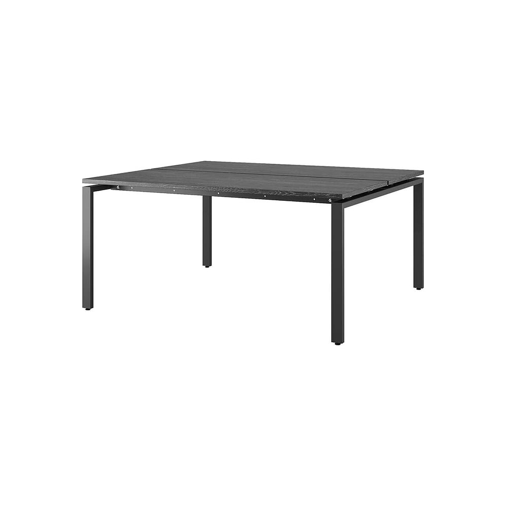 Стол офисный Kobor P/2-180/140 black/wood 215879