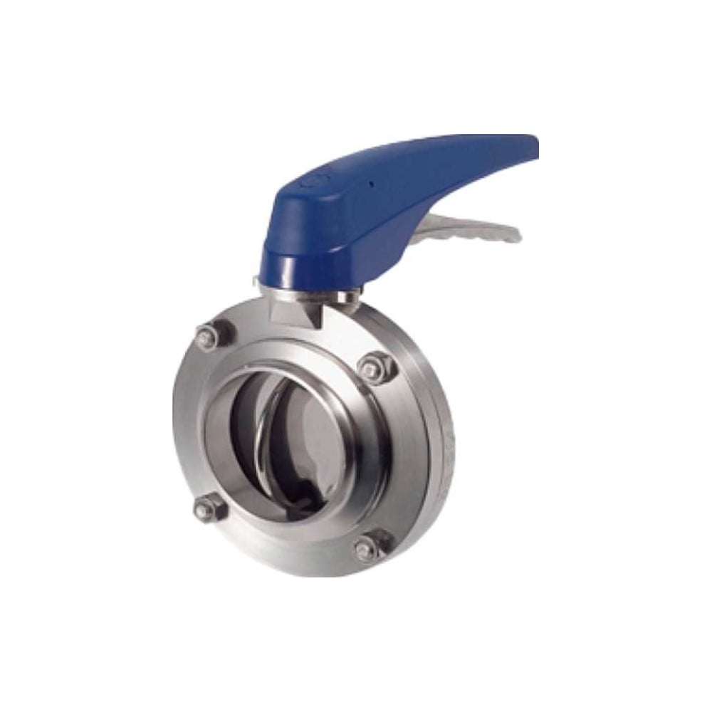 Затвор дисковый NEWKEY резьбовой нержавеющий, AISI304 DN40 (1_1/2) PN8 EPDM, с пищевым односторонним пневмоприводом SA50 NK-DZmEPDM40/4*SA50