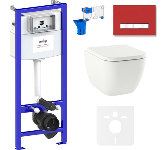 Изображение товара Инсталляция с подвесным унитазом комплект 7 в 1 Lavinia Boho One Compacto 75110087