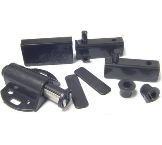 Изображение товара Набор замка для стеклянных дверей Левша 1-дверный, черный У8-8759.Ч